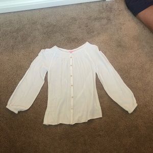 White button down blouse